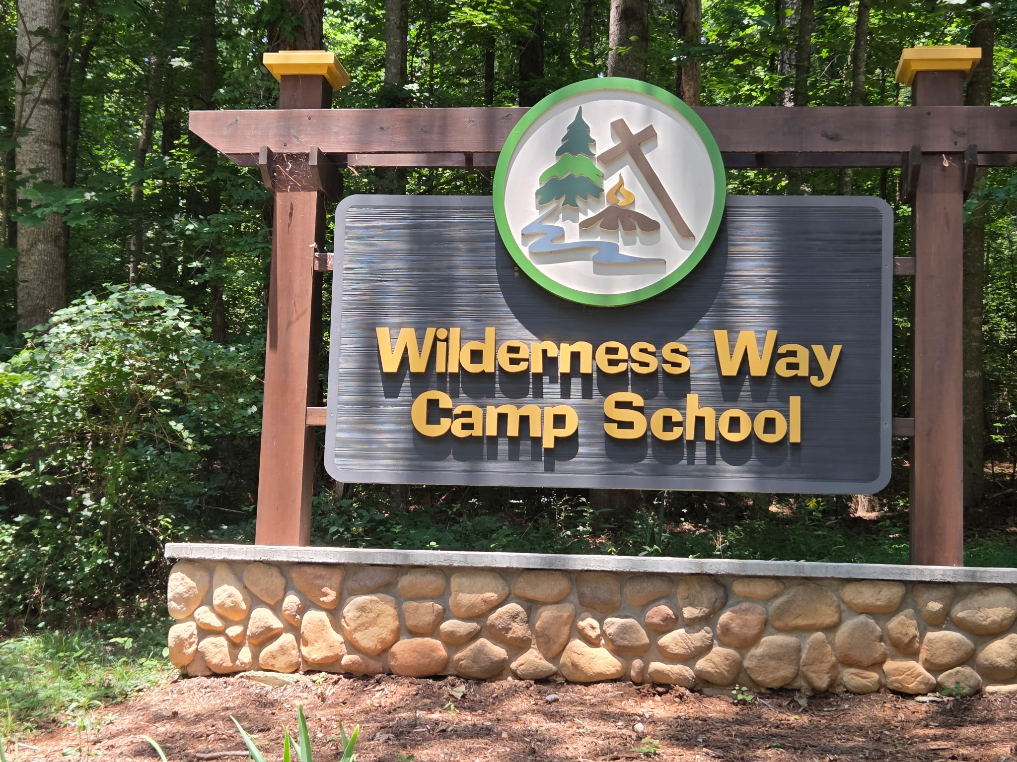 Wilderness Way Camp School sign